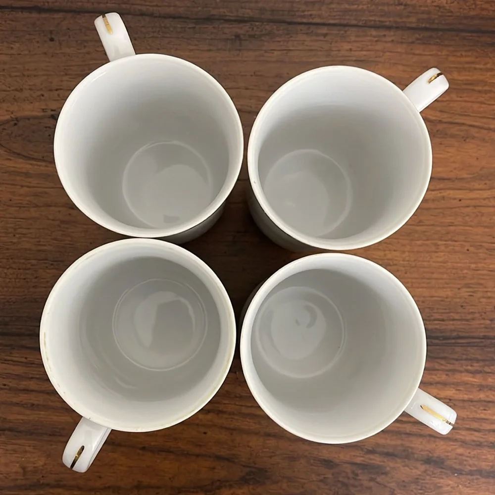 Set of (4) 1982 Norman Rockwell Good Old Days Diner Mugs